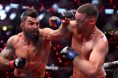 Nate Diaz and Mike Perry exchange during MVP MMA 1 fight