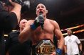 Sean Strickland celebrates UFC 328 title win