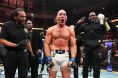Sean Strickland celebrates UFC 328 win