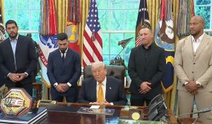 UFC champs Ilia Topuria and Alex Pereira visit Donald Trump