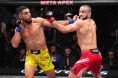 Belal Muhammad punched by Gabriel Bonfim during UFC Vegas 118 headliner