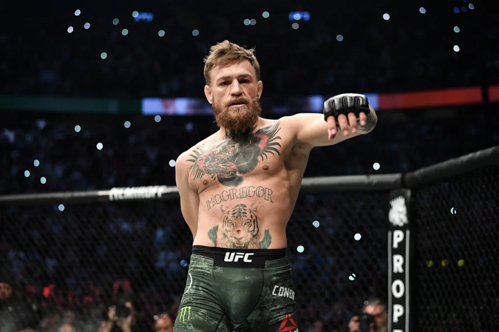 Conor McGregor steps inside the Octagon for a UFC fight