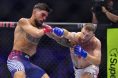 Justin Gaethje lands a punch on Ilia Topuria during UFC Freedom 250 main event