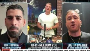 Ilia Topuria and Justin Gaethje on The Pat McAfee Show