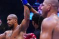 Alex Pereira applauds Ciryl Gane in the Octagon at UFC Freedom 250