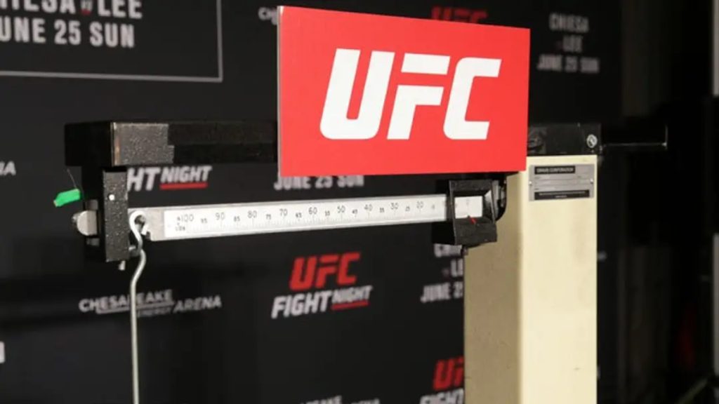 UFC scale for the early weigh-ins