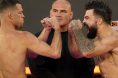Nate Diaz and Mike Perry face off at the MVP MMA 1 weigh-in