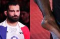 Benoit Saint-Denis walks to the Octagon for his fight at UFC 325
