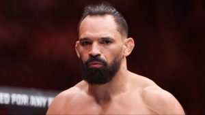 Michel Pereira enters the Octagon for his fight at UFC Houston