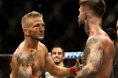 TJ Dillashaw and Cody Garbrandt shake hands after their UFC title rematch