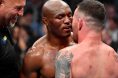 Kamaru Usman and Colby Covington after their fight at UFC 268