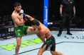 Steve Erceg is hit with a punch from Ramazan Temirov at UFC Abu Dhabi