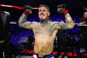 Tom Aspinall introduced before UFC 321 fight with Ciryl Gane