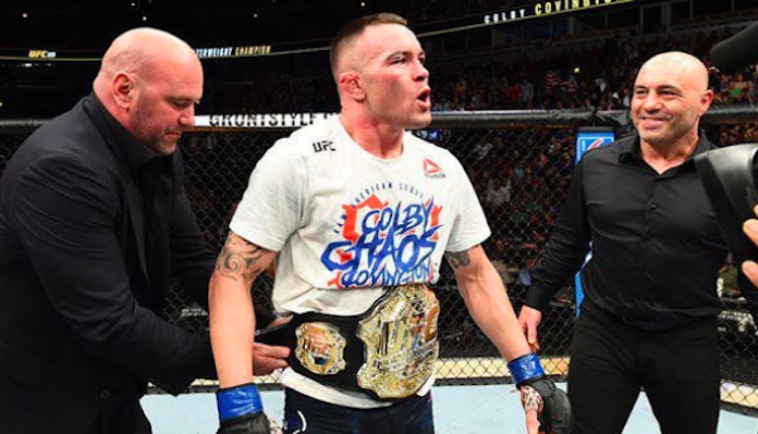 Colby Covington, interim welterweight champ, Dana White, Kamaru Usman, UFC 235, Tyron Woodley