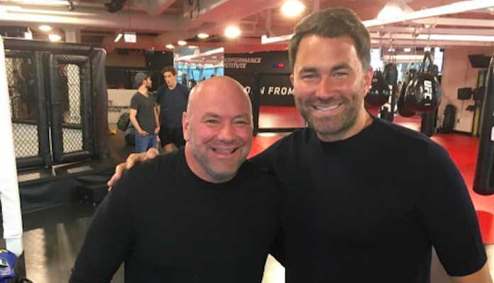 Dana White, Eddie Hearn, Francis Ngannou, Dillian Whyte