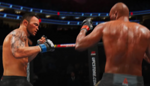 New EA Sports UFC video game footage featuring behind-the 