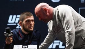 Khabib Nurmagomedov, Dana White, Daniel Cormier, Daniel Cormier