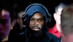 Tyron Woodley, Dana White Israel Adesanya, Leon Edwards